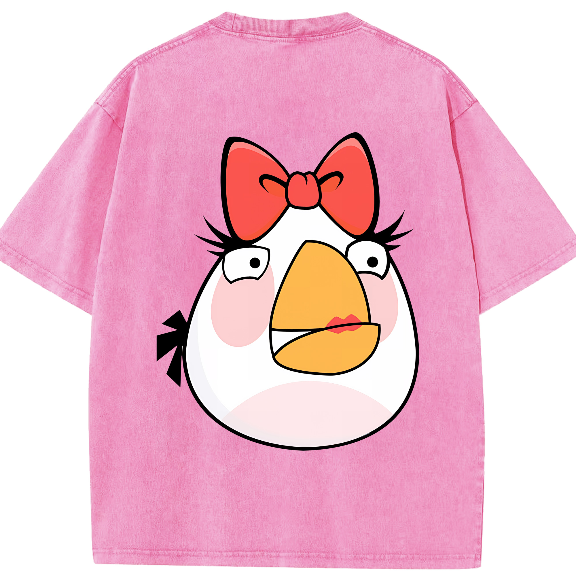 （画像用） Angry Birds アングリーバード 綿100% ヴィンテージ風 半袖Tシャツ（背面プリント）